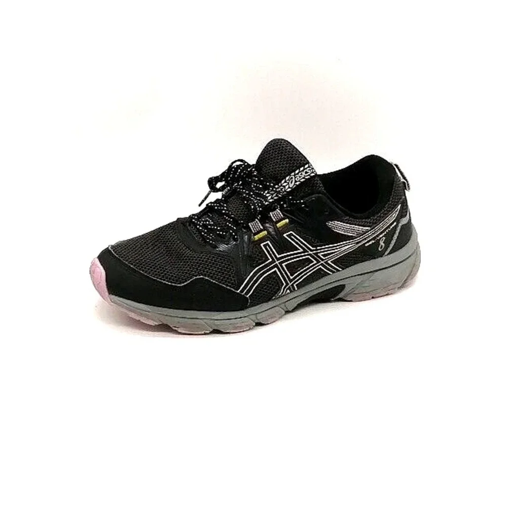 Asics Shoes Sneakers Womens Gel-Venture 8 Black 10 Wide Running Casual Comfort - Picture 2 of 11